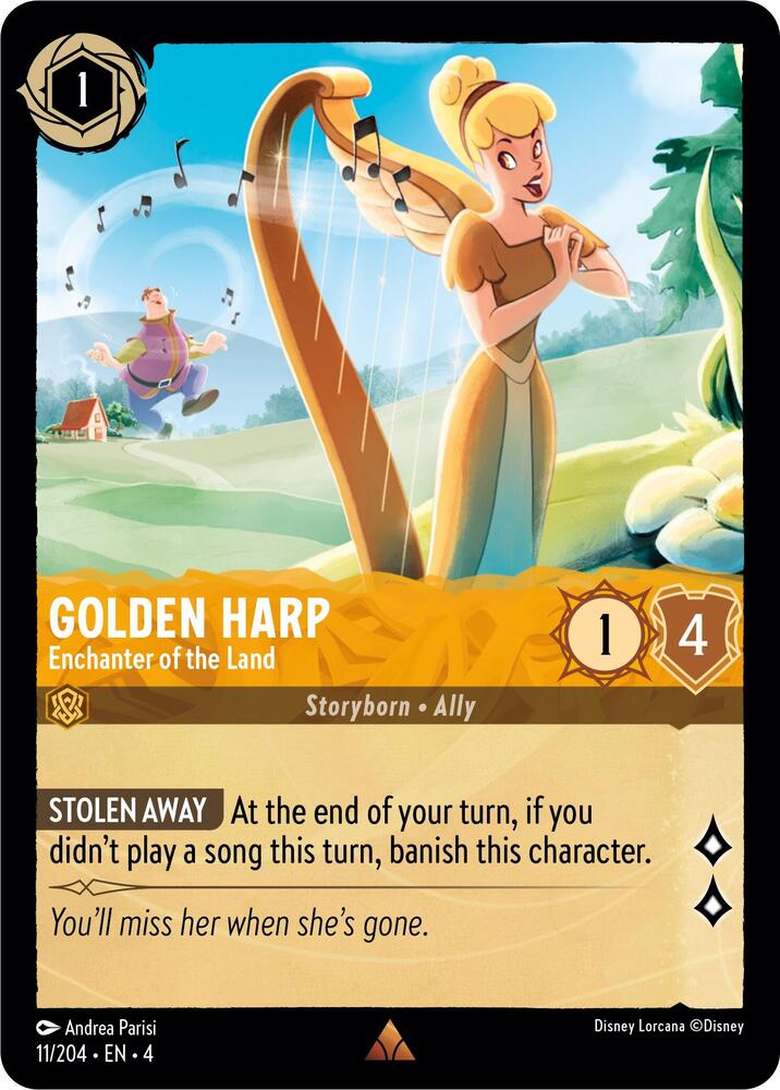 Golden Harp Enchanter of the Land (Ursula's Return)  - Cold Foil