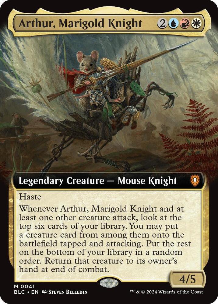 Arthur, Marigold Knight 41 (Commander: Bloomburrow)  - Extended Art Foil
