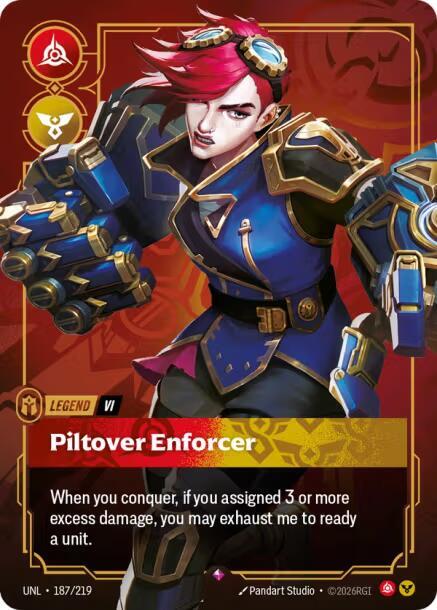 Vi Piltover Enforcer 187/219 (Unleashed)  - Foil