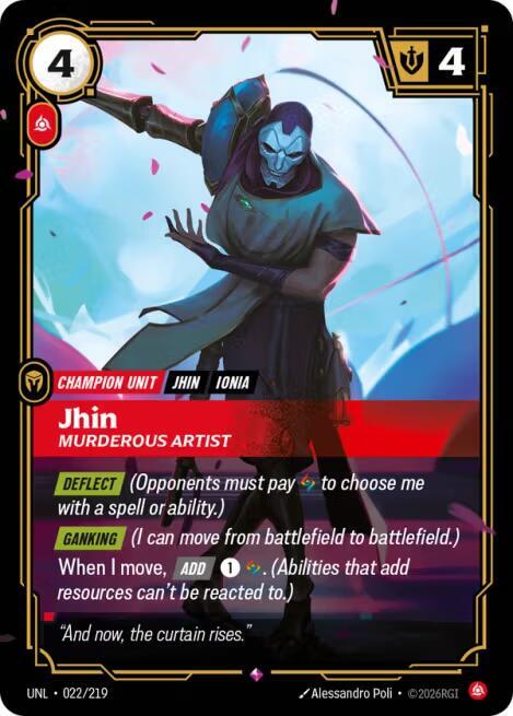 Jhin Murderous Artist 022/219 (Unleashed)  - Foil