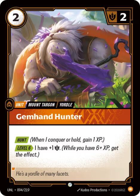 Gemhand Hunter 94/219 (Unleashed)  - Foil