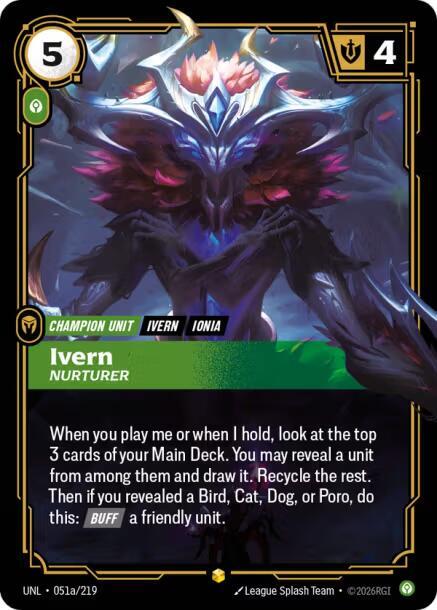 Ivern Nurturer Alternate Art 051a/219 (Unleashed)  - Foil