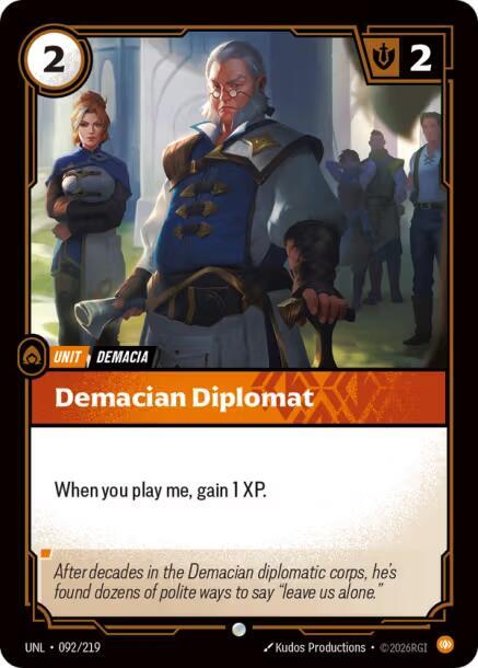 Demacian Diplomat 92/219 (Unleashed)  - Foil