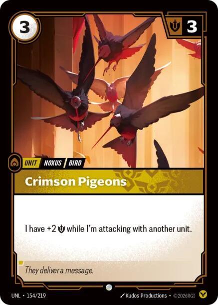Crimson Pigeons 154/219 (Unleashed) 