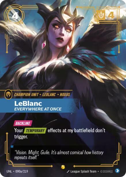 LeBlanc Everywhere At Once Alternate Art 90a/219 (Unleashed)  - Foil