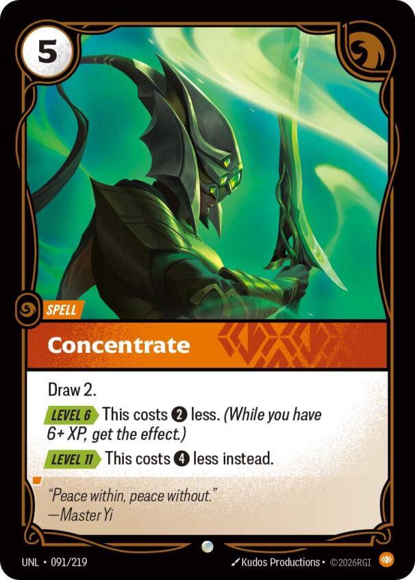 Concentrate 91/219 (Unleashed)  - Foil