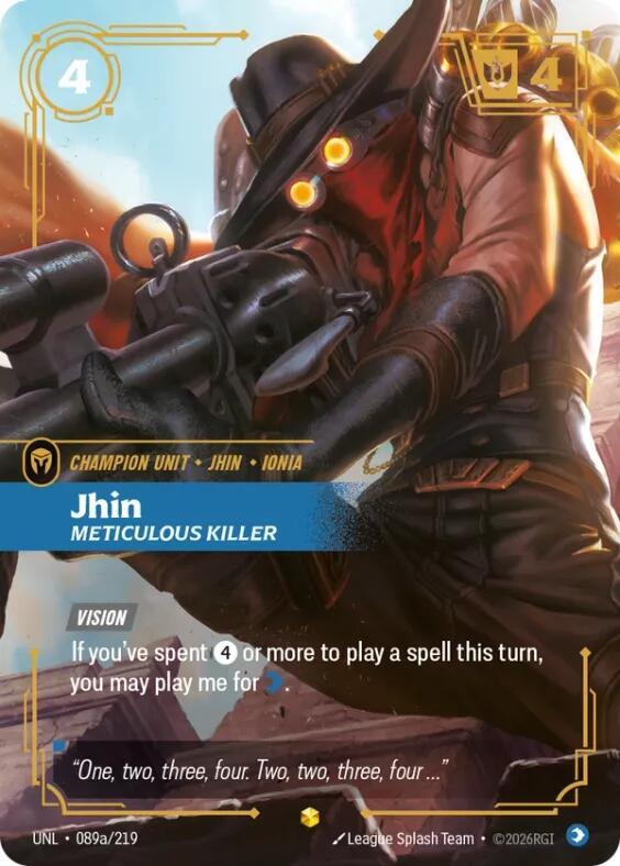 Jhin Meticulous Killer Alternate Art 89a/219 (Unleashed)  - Foil