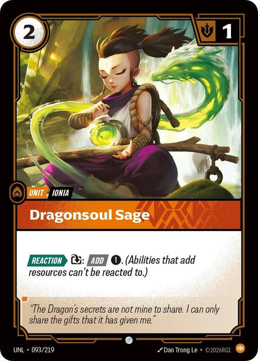 Dragonsoul Sage 93/219 (Unleashed)  - Foil