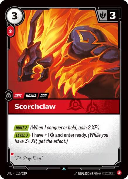 Scorchclaw 16/219 (Unleashed)  - Foil