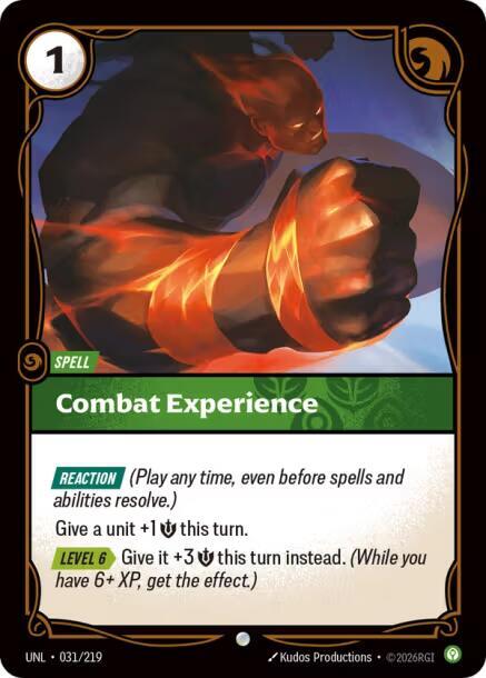 Combat Experience 031/219 (Unleashed)  - Foil