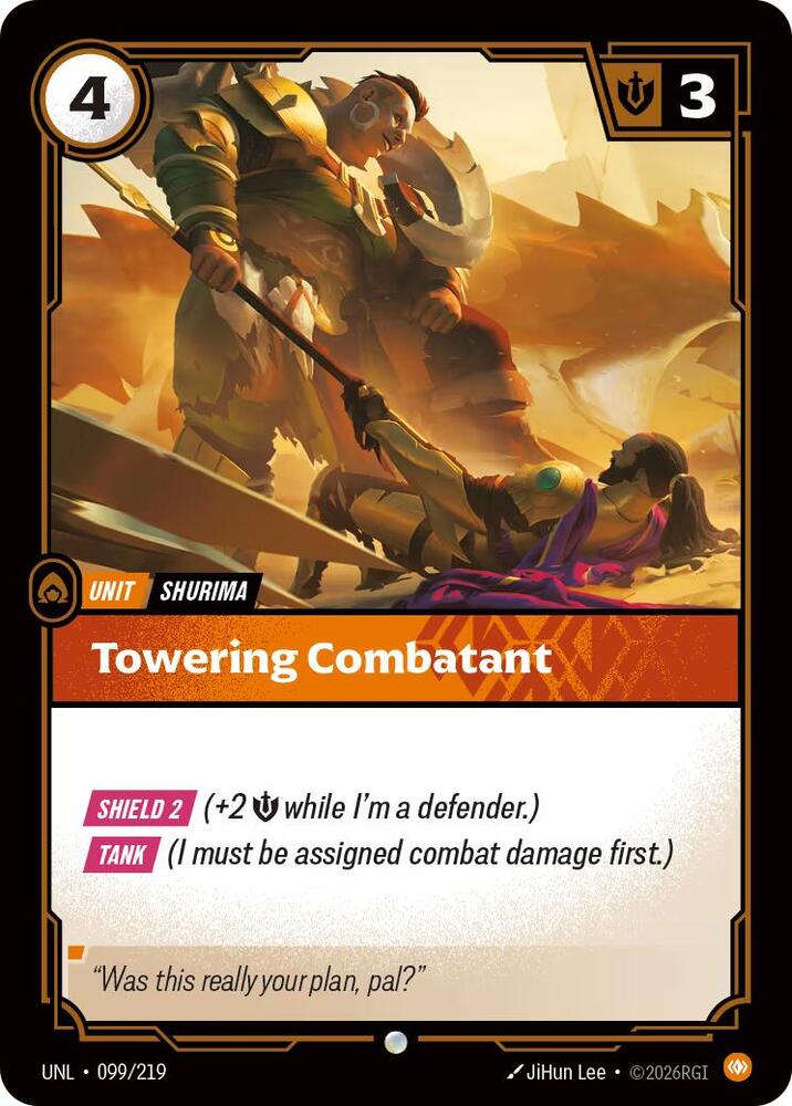 Towering Combatant 99/219 (Unleashed)  - Foil