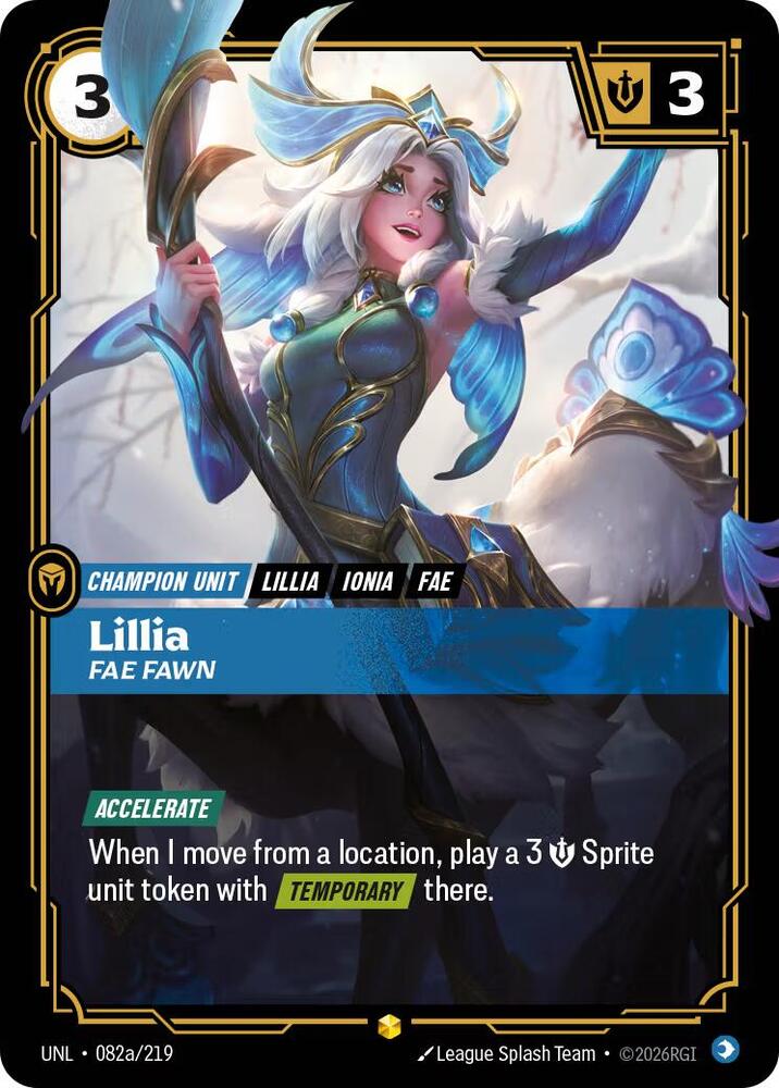 Lillia Fae Fawn Alternate Art 82a/219 (Unleashed)  - Foil