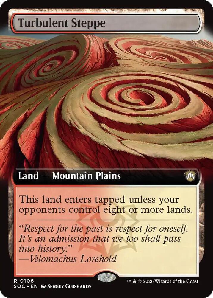 Turbulent Steppe Extended Art 106 (Commander: Secrets of Strixhaven) 