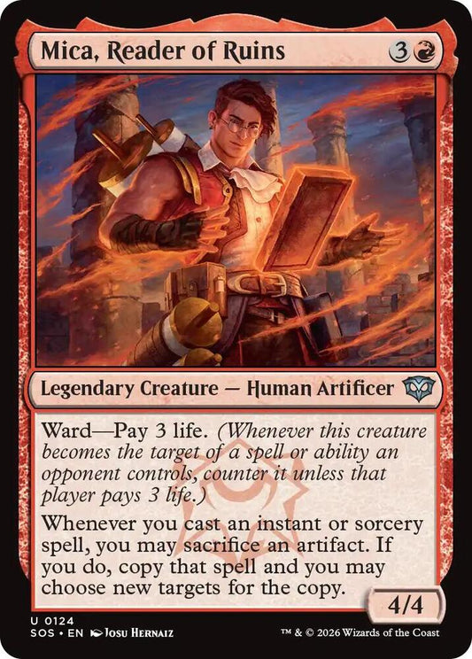 Mica, Reader of Ruins 124 (Secrets of Strixhaven)  - Foil