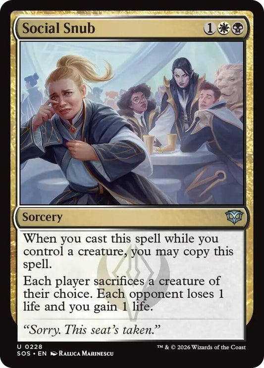 Social Snub 228 (Secrets of Strixhaven)  - Foil