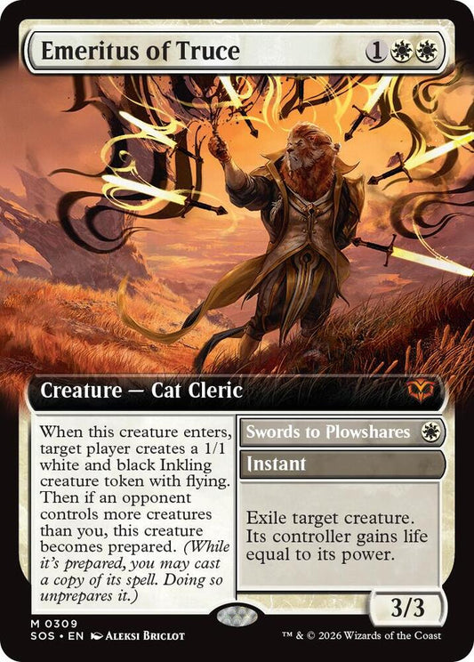 Emeritus of Truce Extended Art 309 (Secrets of Strixhaven)  - Extended Art
