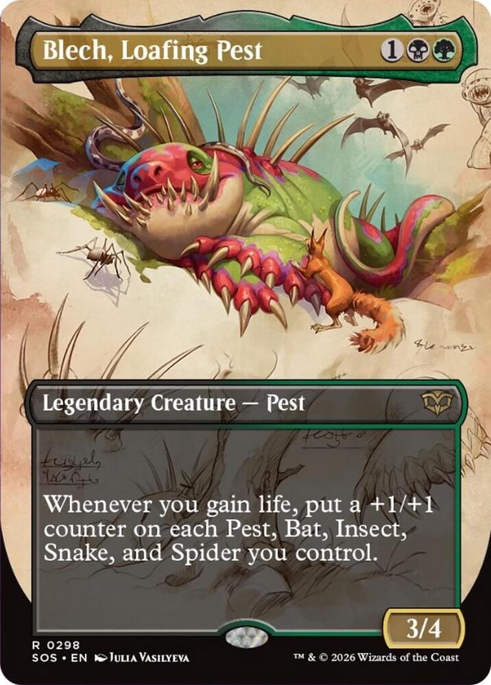 Blech Loafing Pest Borderless 298 (Secrets of Strixhaven)  - Foil