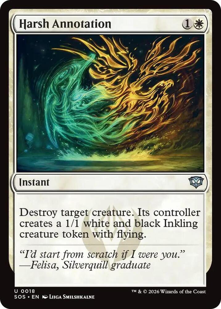 Harsh Annotation 18 (Secrets of Strixhaven)  - Foil