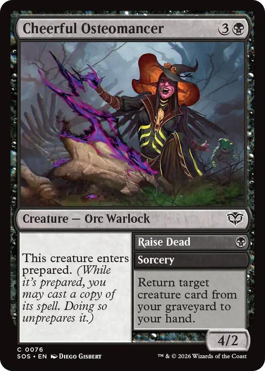 Cheerful Osteomancer // Raise Dead 76 (Secrets of Strixhaven)  - Foil