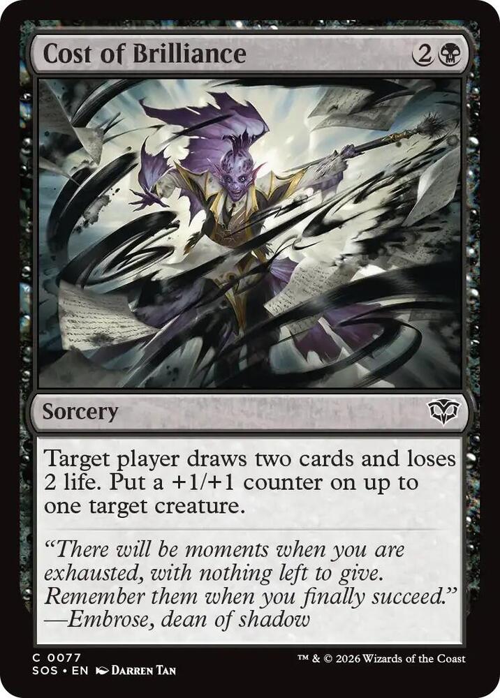 Cost of Brilliance 77 (Secrets of Strixhaven)  - Foil