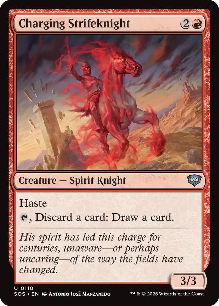 Charging Strikeknight 110 (Secrets of Strixhaven)  - Foil