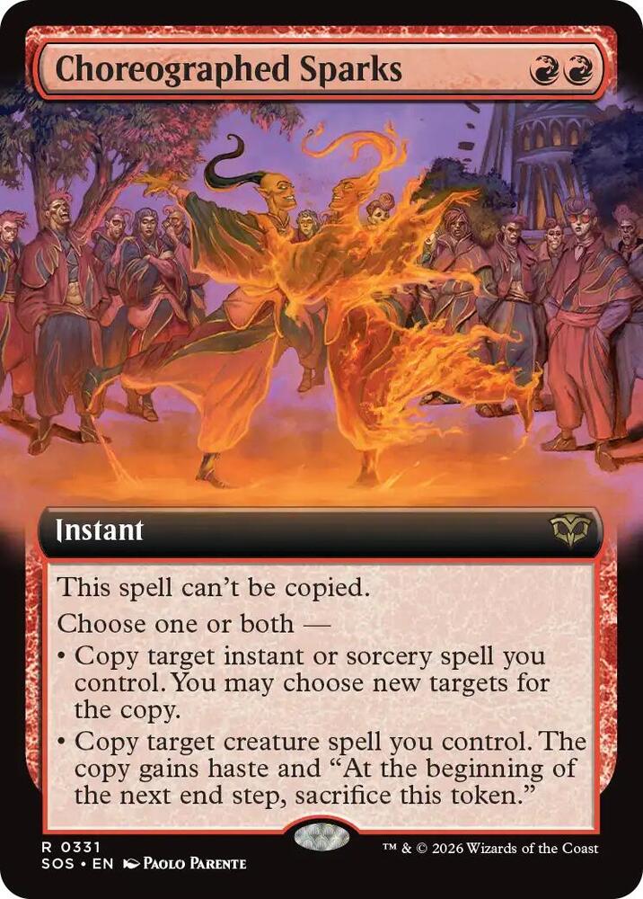 Choreographed Sparks Extended Art 331 (Secrets of Strixhaven)  - Foil
