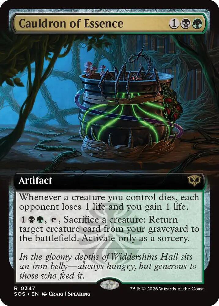 Cauldron of Essence Extended Art 347 (Secrets of Strixhaven)  - Foil