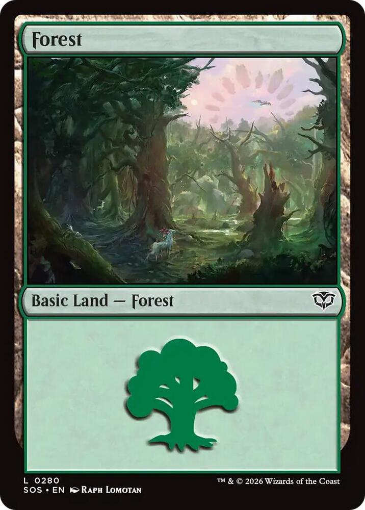 Forest 0280 280 (Secrets of Strixhaven)  - Foil