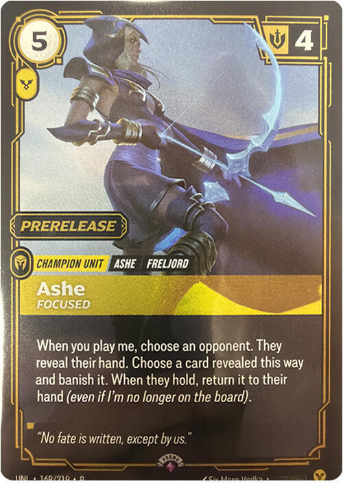 Ashe Focused 169/219 (Riftbound Organized Play Promotional Cards)  - Foil