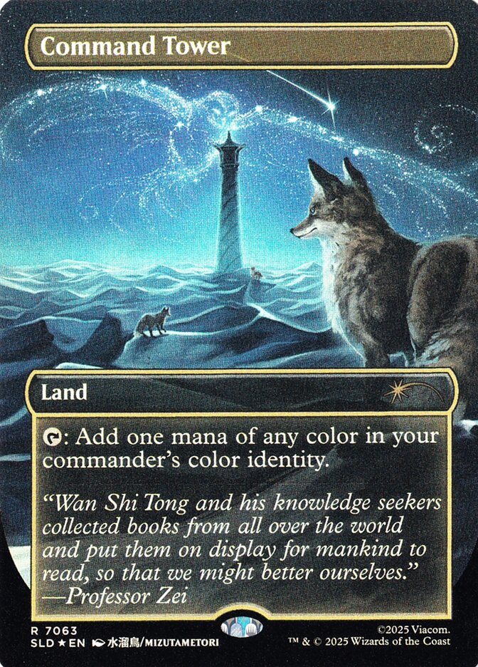 Command Tower 7063 (Secret Lair Drop Series)  - Borderless Rainbow Foil