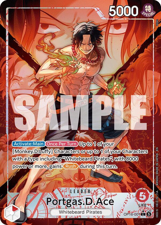 Portgas.D.Ace OP16-001 (The Time of Battle)  - Alternate Art Foil