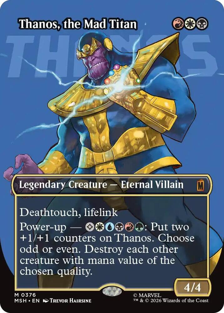 Thanos the Mad Titan Borderless 0376 376 (Marvel Super Heroes)  - Borderless Foil