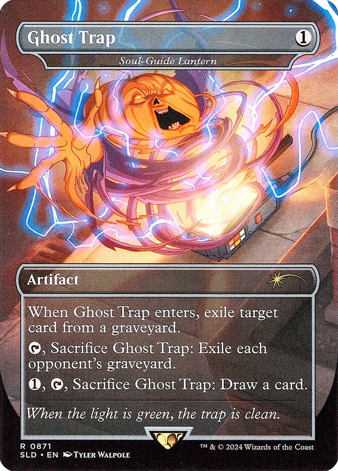 Ghost Trap // Soul-Guide Lantern 871 (Secret Lair Drop Series)  - Borderless Foil