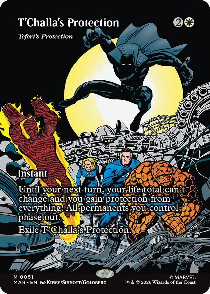 T'Challa's Protection // Teferi's Protection {DUPE} 51 (Marvel Universe Eternal-Legal)  - Borderless Foil