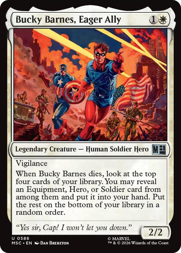 Bucky Barnes, Eager Ally 586 (Commander: Marvel Super Heroes)  - Foil
