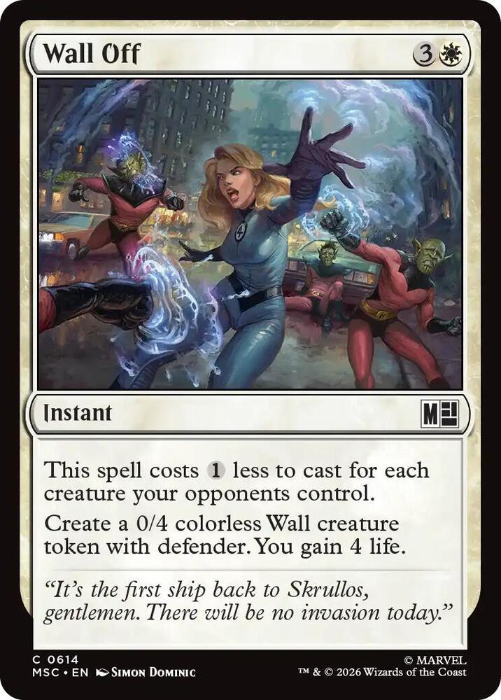 Wall Off 614 (Commander: Marvel Super Heroes)  - Foil
