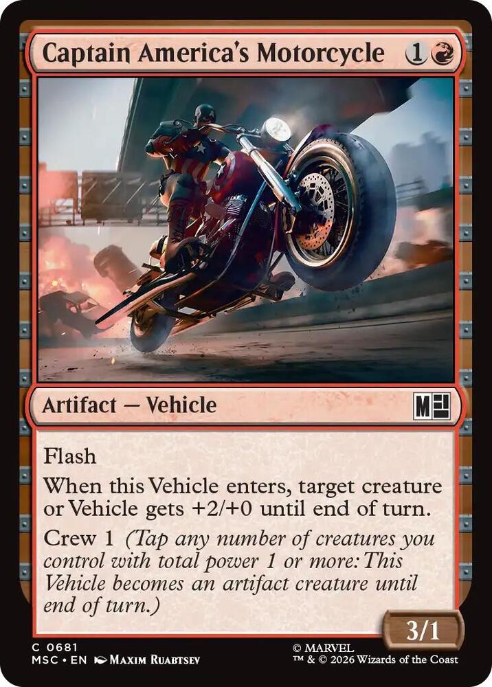 Captain America's Motorcycle 681 (Commander: Marvel Super Heroes)  - Foil