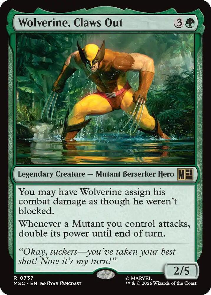 Wolverine, Claws Out 737 (Commander: Marvel Super Heroes)  - Foil