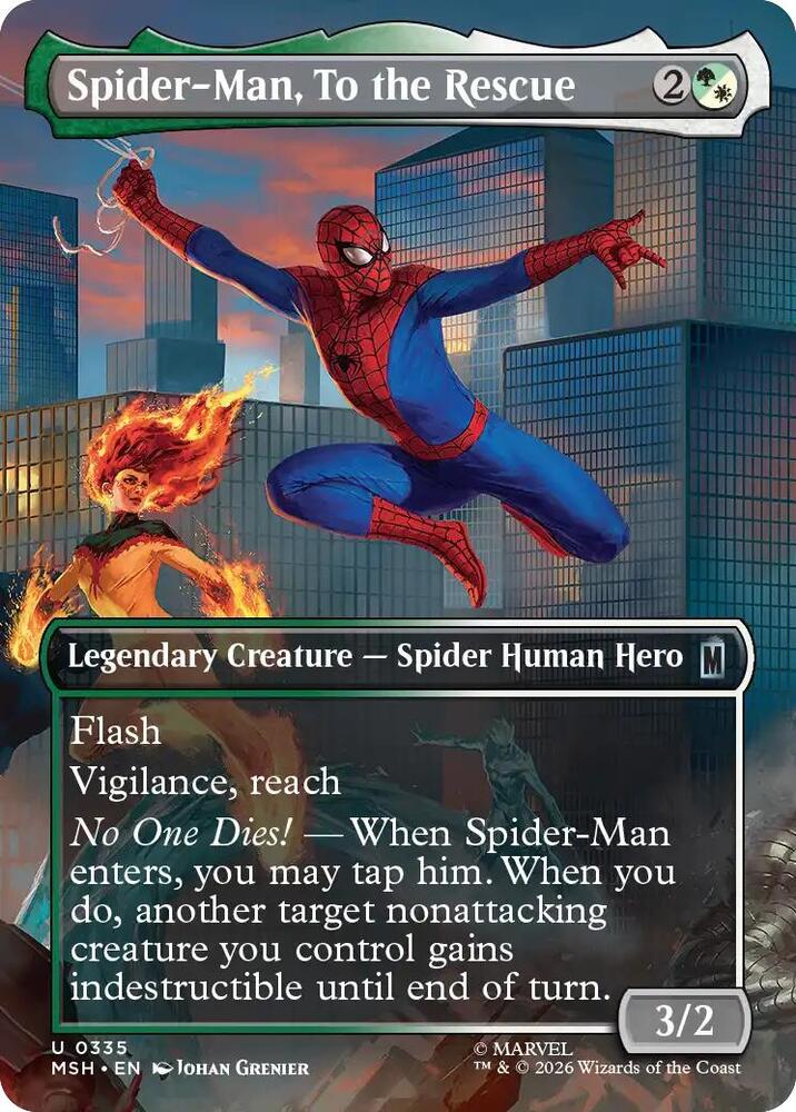 Spider-Man, To the Rescue 335 (Marvel Super Heroes)  - Borderless Foil