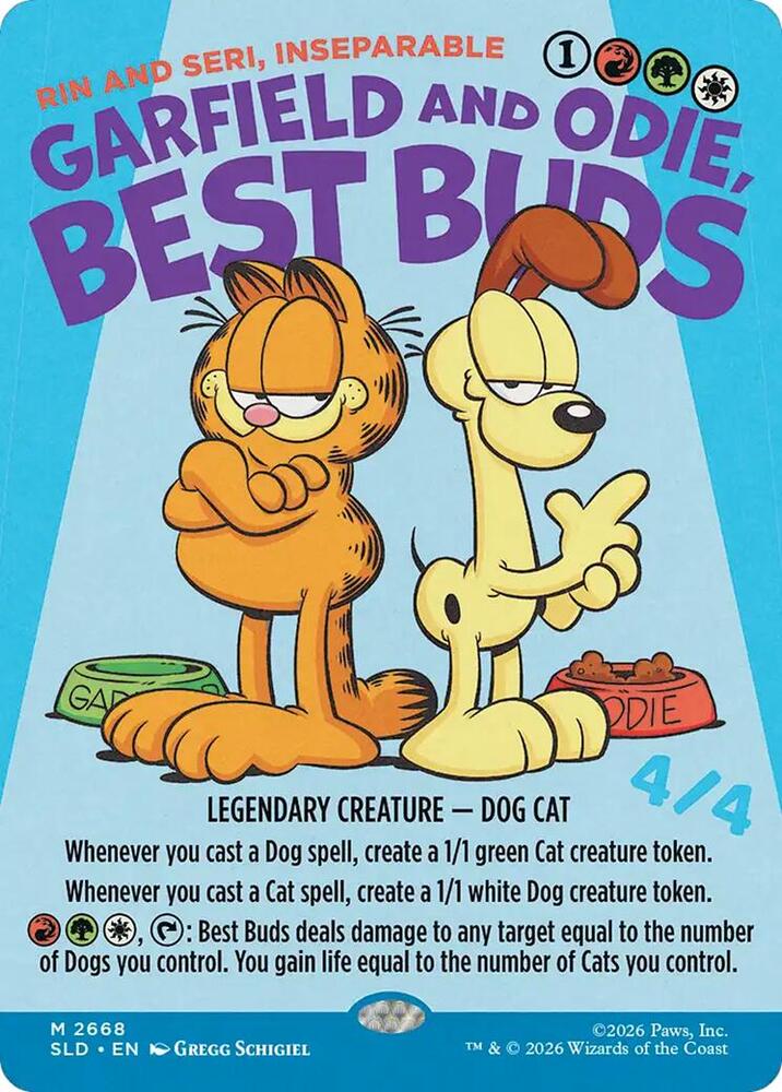 Garfield and Odie Best Buds Rin and Seri Inseparable 2668 (Secret Lair Drop Series) 