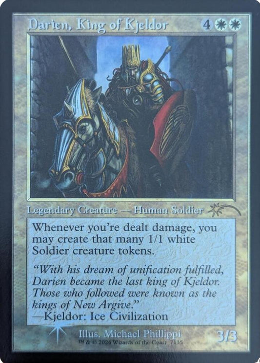 Darien King of Kjeldor Retro Frame 7135 (Secret Lair Drop Series)  - Foil