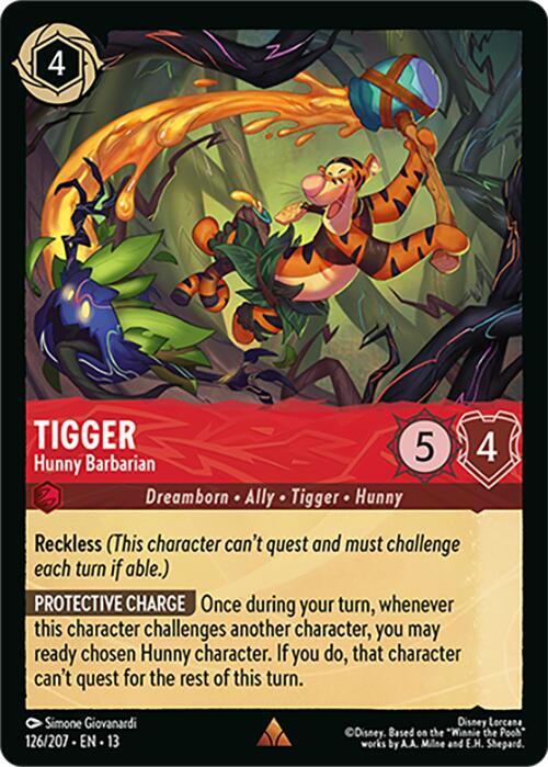 Tigger, Hunny Barbarian 126/204 (Attack of the Vine!) 