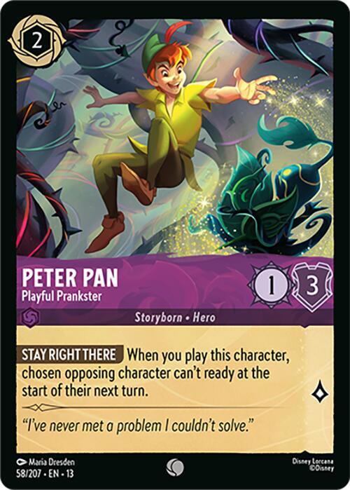 Peter Pan, Playful Prankster 58/207 (Attack of the Vine!)  - Cold Foil