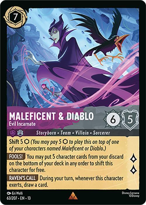 Maleficent and Diablo, Evil Incarnate 63/204 (Attack of the Vine!) 