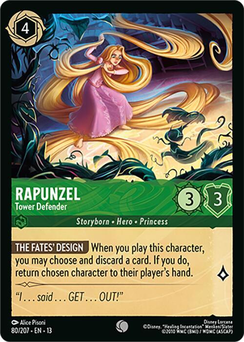 Rapunzel, Tower Defender 80/207 (Attack of the Vine!)  - Cold Foil