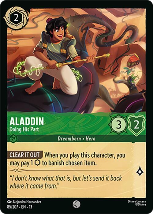 Aladdin, Doing His Part 85/207 (Attack of the Vine!)  - Cold Foil
