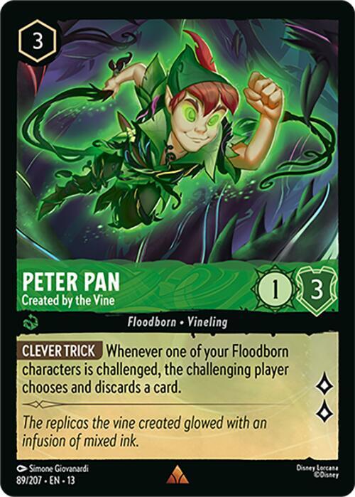 Peter Pan, Created by the Vine 89/204 (Attack of the Vine!)  - Cold Foil