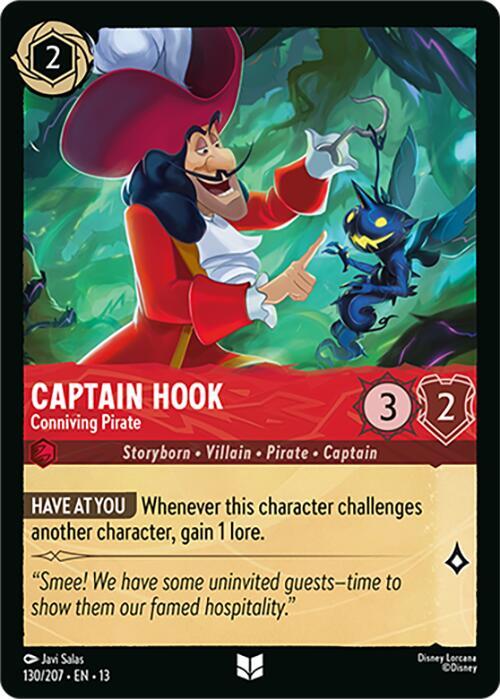 Captain Hook, Conniving Pirate 130/207 (Attack of the Vine!)  - Cold Foil