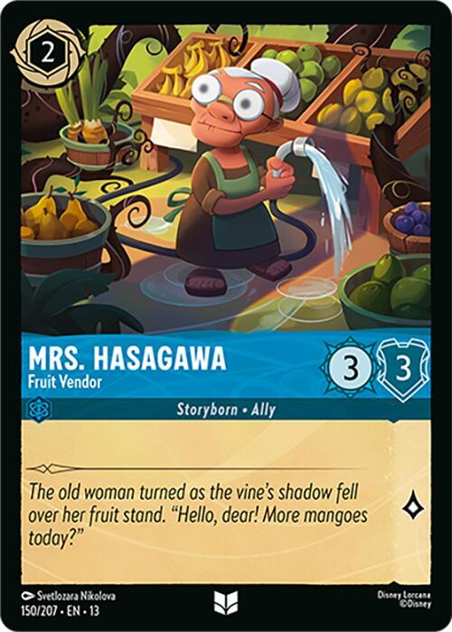 Mrs. Hasagawa, Fruit Vendor 150/207 (Attack of the Vine!)  - Cold Foil