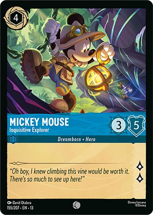 Mickey Mouse, Inquisitive Explorer 155/207 (Attack of the Vine!)  - Cold Foil